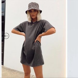 Princess Polly Gray T-shirt Shirt Dress